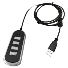 Conversion Line Home Office RJ9 To USB Adapter Cable Call Center Accessories For Audio Headphone Crystal Head With Control Box