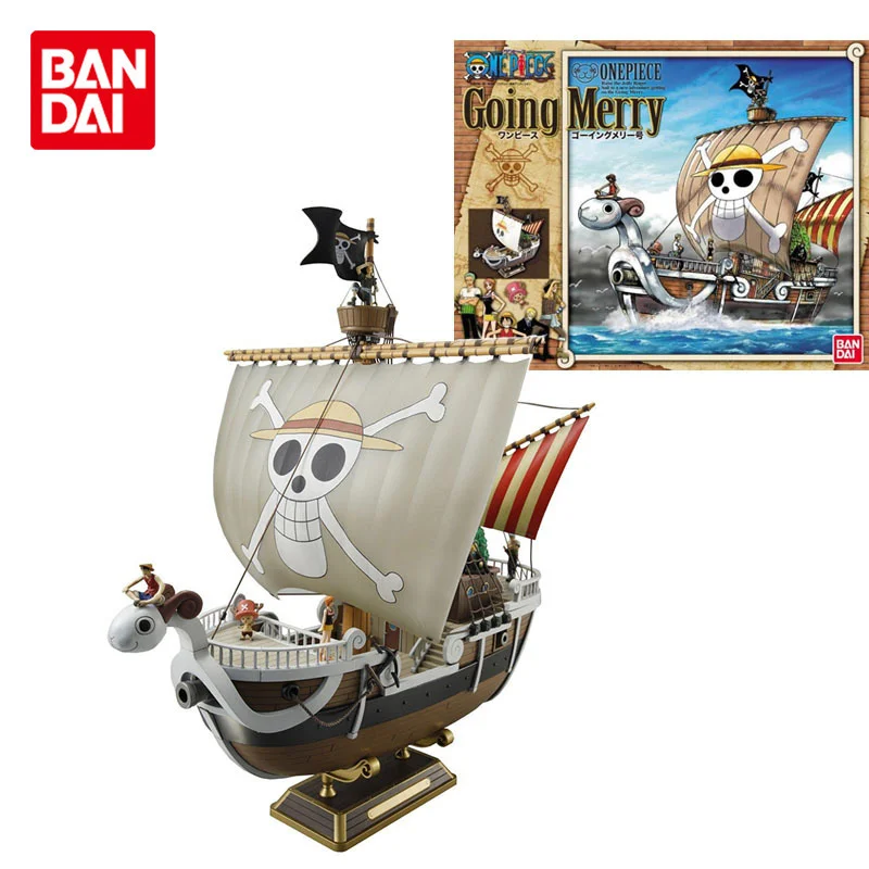 

Bandai Genuine ONE PIECE Anime Figure Going Merry Action Figure Assembly Model Toys for Boys Girls Kids Christmas Gift Ornaments