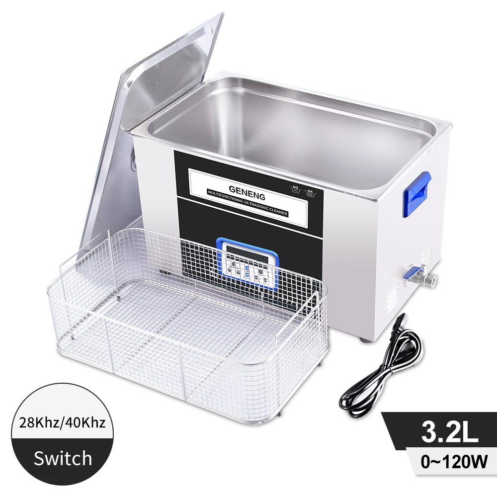 

3.2L Double Frequency Household Cleaner Digital Time Heat Adjust Lab Iron Pieces hardware Optical Lens teaching instrument