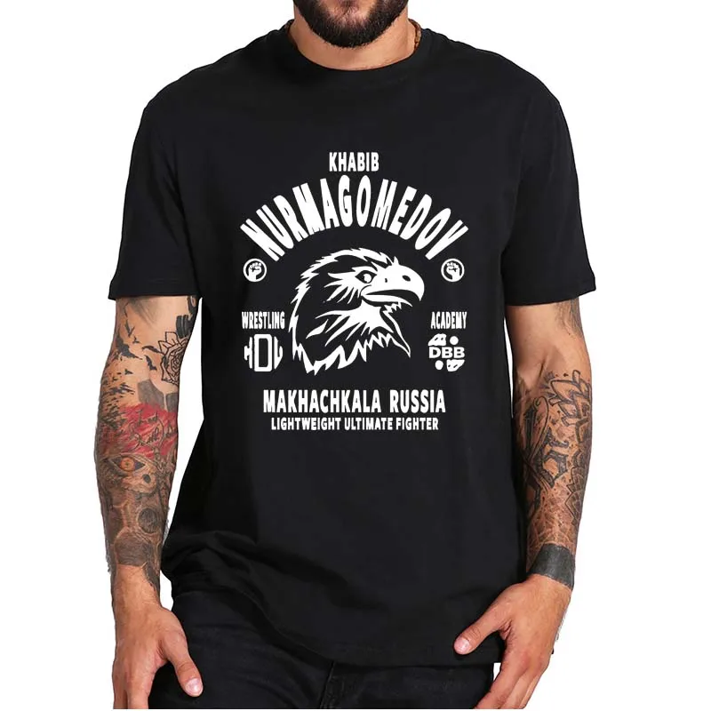 Khabib Nurmagomedov Essential T-Shirt Martial Artist Fans Men's T Shirt Premium Basic 100% Cotton Soft Tops EU Size |