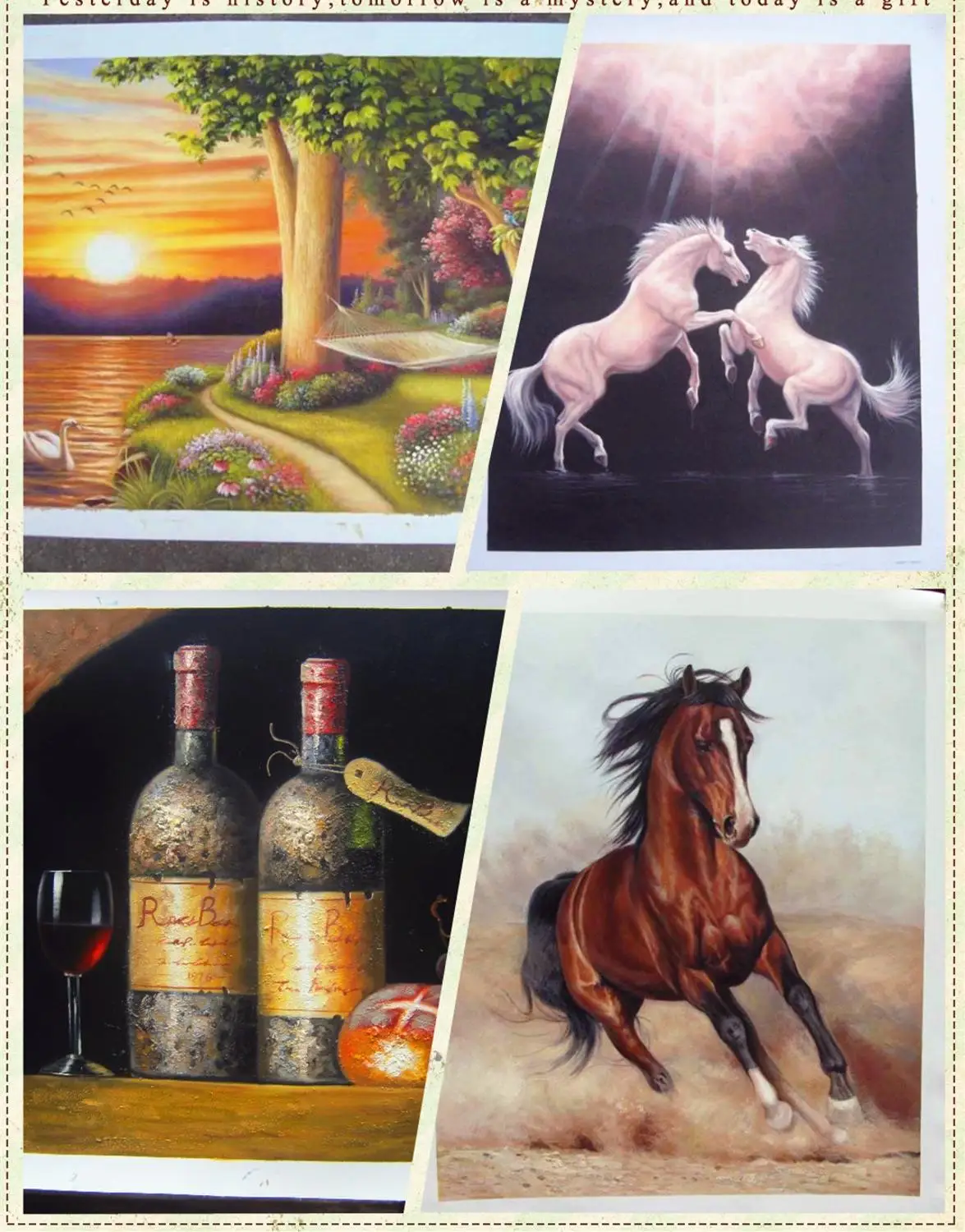 Ручная работа абстрактная картина для стен палитра нож красочные дерево ...