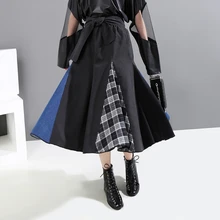 Luna2020 Новая женская хорошая юбка юбки осень и зима новая Корейская женская юбка с высокой талией трапециевидная юбка N073