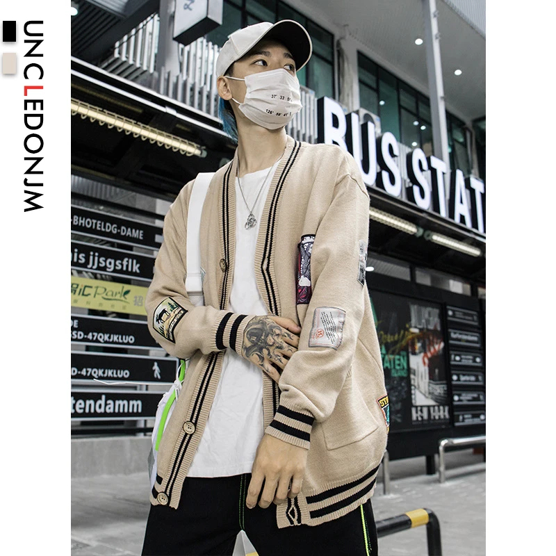 UNCLEDONJM Knitted Sweater Coat 2019 Winter Thick Warm Hooded Cardigan Sweatercoat Jumpers Fashion Male Tops YD668801 |