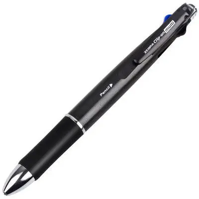 black 1pcs 1 шт. Зебра-пятью цветными многофункциональная ручка 0,7 мм B4SA3 4-цветной шариковая ручка с зажимом(красного, голубого, зеленого и черного цветов, на возраст)+ 0,5 мм автоматического карандаша - Цвет: black 1pcs