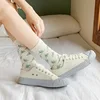 Autumn Winter Kawaii Plaid Little Woman Socks Cotton Japanese Harajuku Funny Socks Women 90601 ► Photo 2/4