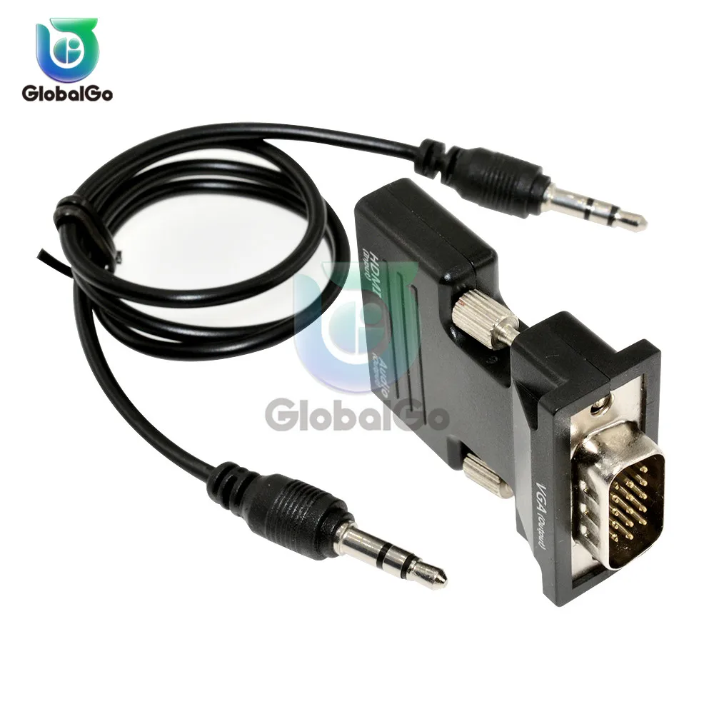 HDMI Женский к VGA Мужской конвертер аудио кабель Длина 51 см Линия цифровой