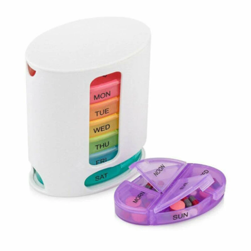 Weekly Daily Pill Box Organizer Medicine Reminder Tablet Storage Dispenser 7Day 