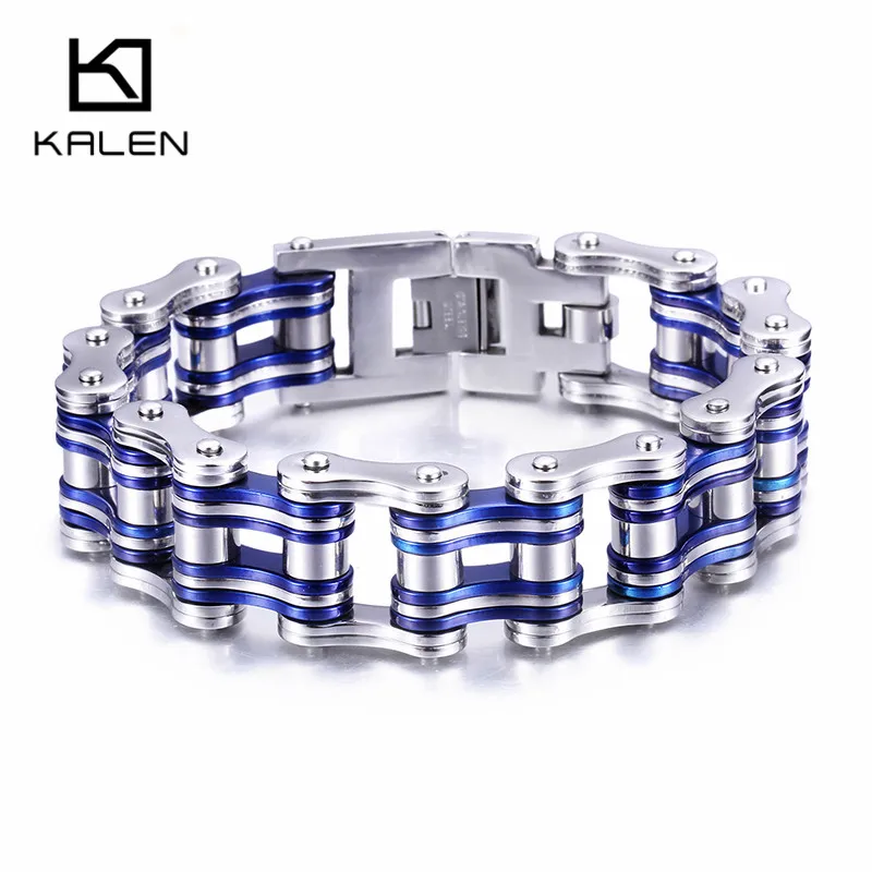 23 см Мужская Байкерская велосипедная цепь браслеты и браслеты модные 3 цвета 316L Нержавеющая сталь Мужской велосипед цепь браслет ювелирные изделия