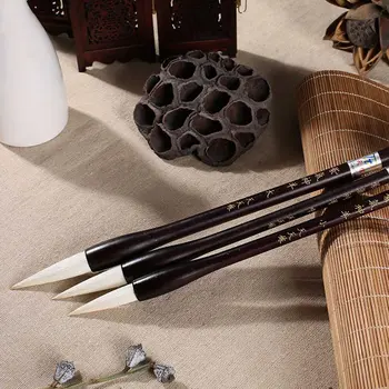

1Pcs Chinese Woolen Writing Brush Students Chinese Calligraphy Beginner Writing Pen Different Size Writing Art Supply