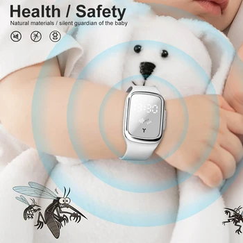 

Ultrasonic Natural Kids Mosquito Repellent Bracelet Waterproof Pest Insect Bugs Anti Insect Bracelet Ultrasound Outdoor Protect