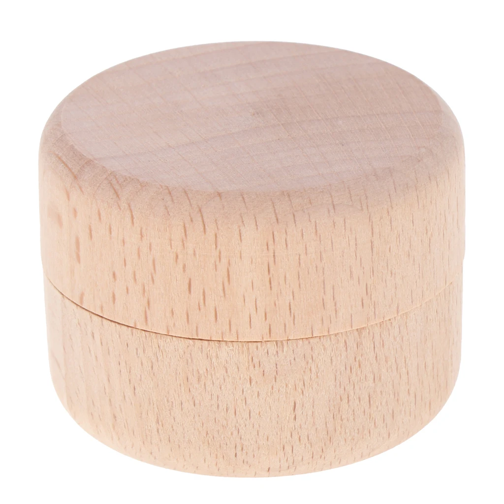 

Quality Unpainted DIY Craft Box Round Wood Storage Box Organizer Soap Case Travel Small Gadgets Container