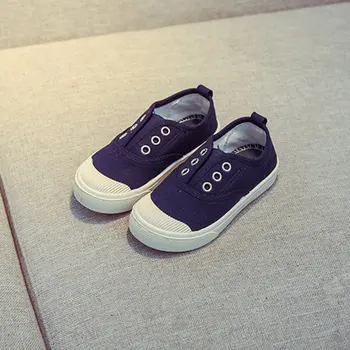 

Children's Shoes 2018 Spring Autumn Canvas Shoes Boys Girl White Shoes Non-slip Breathable Sneakers 1-12T Comfortable Kids Shoes