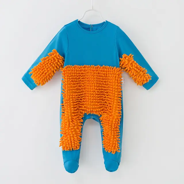 Baby Boy Romper Toddler Girl Mop Suit Infant Crawling Clothes Cotton Children One-Piece Long Sleeve Jumpsuit 1