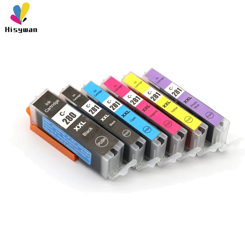 Hisywan PGI 280 CLI 281 чернильный картридж для принтера Canon PGI280 Pixma TR7520 TR8520 TS6120 TS8120 TS9120