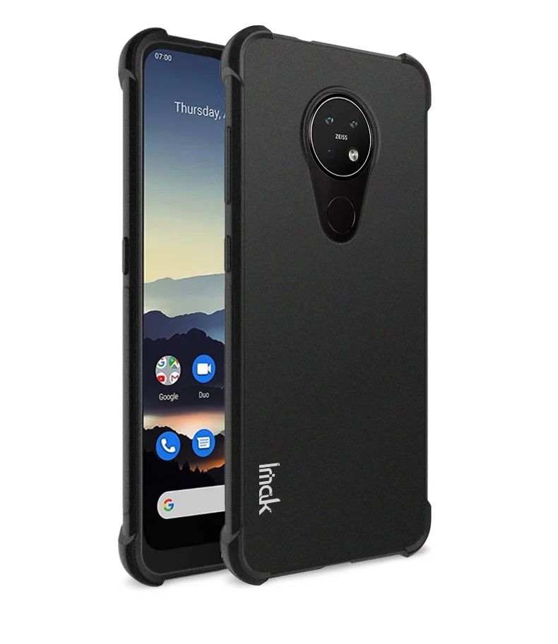 IMAK Для Nokia 7,2 Чехол ударопрочный противоударный мягкий Задняя накладка чехла из ТПУ для Nokia 7,2/Nokia 6,2 с пленкой