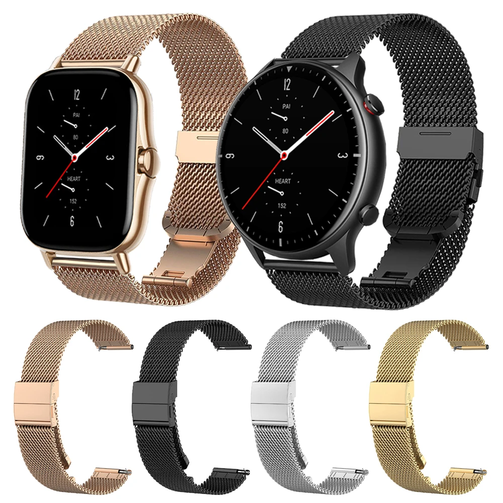 Milanese Metal Mesh Belt Watchband For Amazfit GTR 2/GTS 2 mini 2e Wrist  Strap For Xiaomi Amazfit GTR 47MM/Bip S/U Band Bracelet - AliExpress Watches