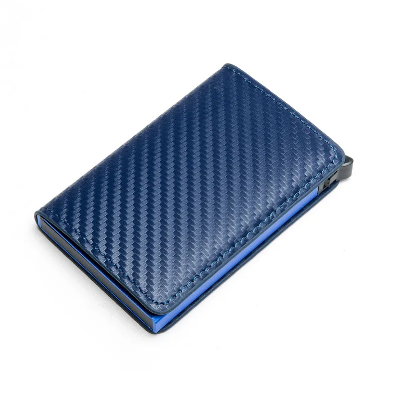 

ZOVYVOL RFID PU Leather Carbon Fiber Wallet Protector Credit Card Holder Slim Card Case 2021 New Mini Carteira