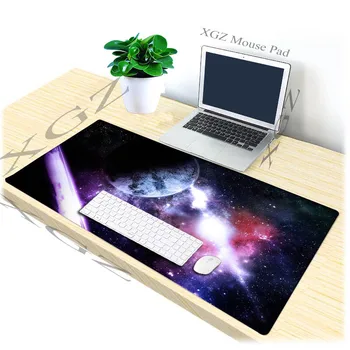 

XGZ Fantasy Planet Customized Large Game Mouse Pad Black Lock Edge Computer Desk Mat Rubber Non-slip 900x400 / 900x300 Xxl