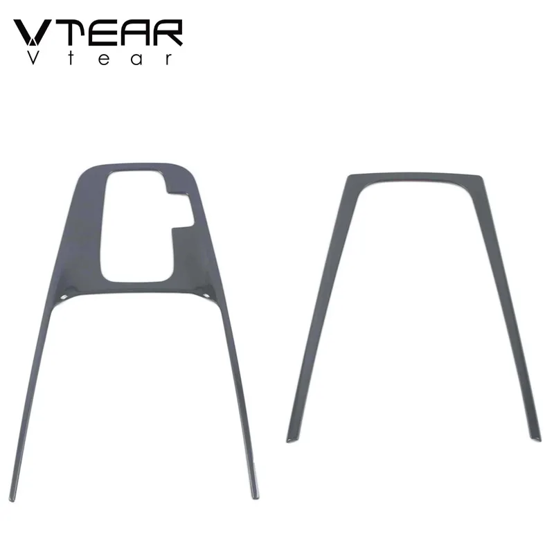 Vtear 자동차 중앙 제어 트림 커버 스테인레스 스틸 인테리어 부품 기어 시프트 패널 스티커 액세서리 Skoda Octavia pro A8