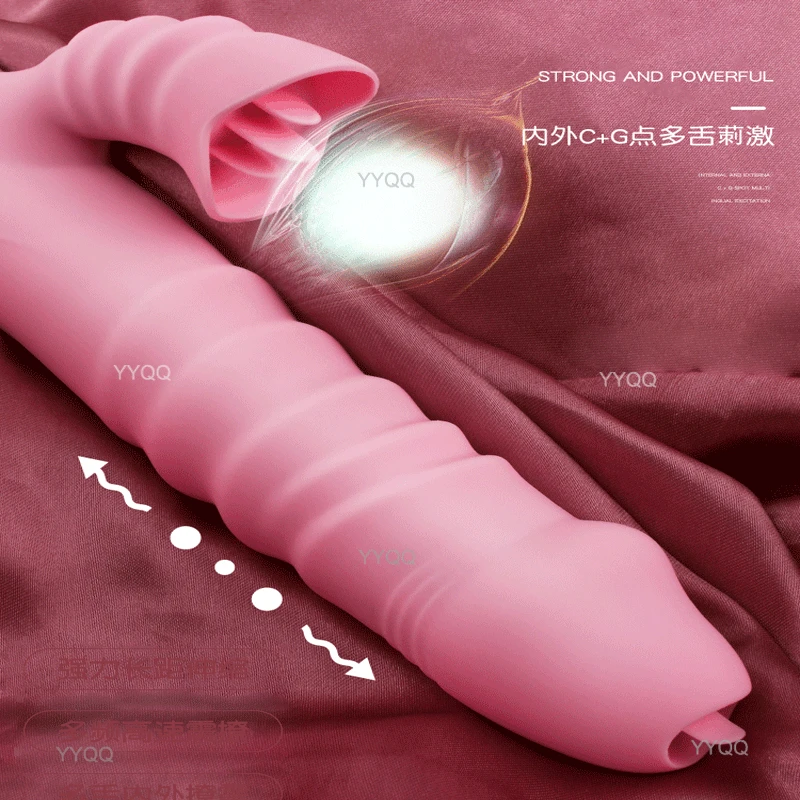Female Vibrator Sex Toy Telescopic Vibration G Point Tongue Licking Clitoris Stimulation Heating Vagina Dildo Masturbation Adult | Красота и