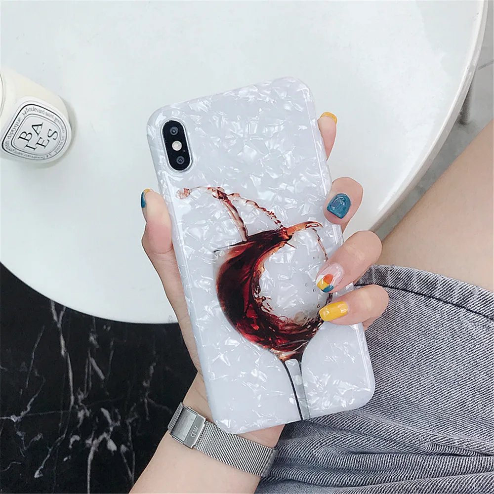 Блестящий Мраморный чехол для iPhone XR, чехол с рисунком лимона, силиконовый IMD чехол для iPhone 6S 6 7 8 Plus, iPhone XR X Xs Max 11 чехол