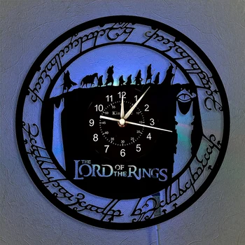 

Lord Of The Rings Vinyl Record Wall Clock 12-In LED Wall Clock | Gift Ideas for Friends and Boy Movie Lover Creative Wall Clock.