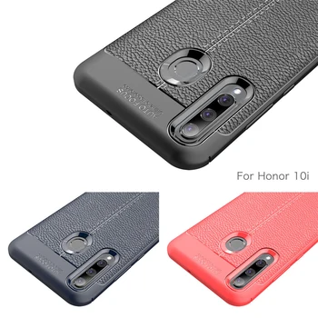 

For Honor 10i Case Leather Style Cover Durable TPU Phone Case On For Huawei Honor 10i Cover Full Protection Shockproof Bumper
