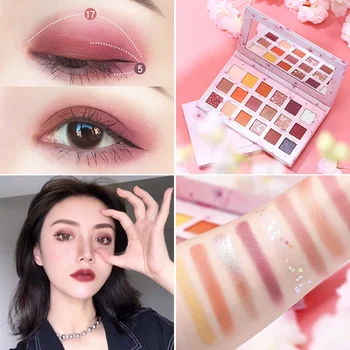 

18 Colors Eye shadow Palette Long Lasting Waterproof Eye Shadow Easy To Wear Eyeshadow