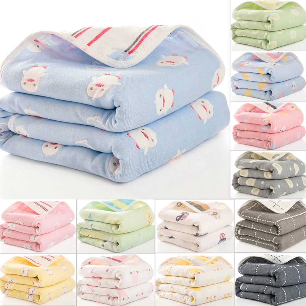 Fashion Newborn Baby Swaddle Blanket Soft Bath Towel Stroller Soft Cotton Cover Size 110*110&115*120CM