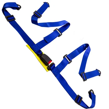 

Universal 4 Point Safety Belt Racing Seat Belt Harness 2" Adjustable Strap Blue Black Yellow Red Green