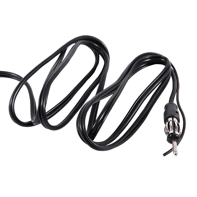 Electronic Stereo AM/FM Radio Hidden Amplified Antenna Car Boat 12V Black