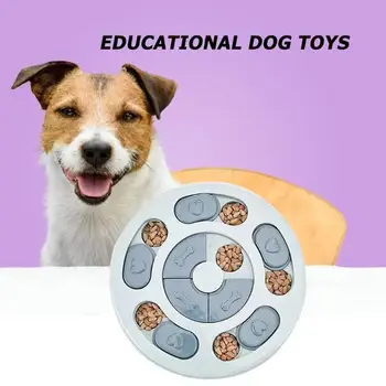 

Plastic Pet Feeding Puzzle Toy Footprint Design Anti Choke Dog Bowl Cats Dogs Game Plate Interactive Training Supplies