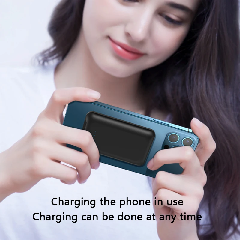 

5000mAh Magnetic Wireless Charger Portable PowerBank For iphone 12 13 Pro Max Xiaomi Samsung Magnet Power Bank External Battery