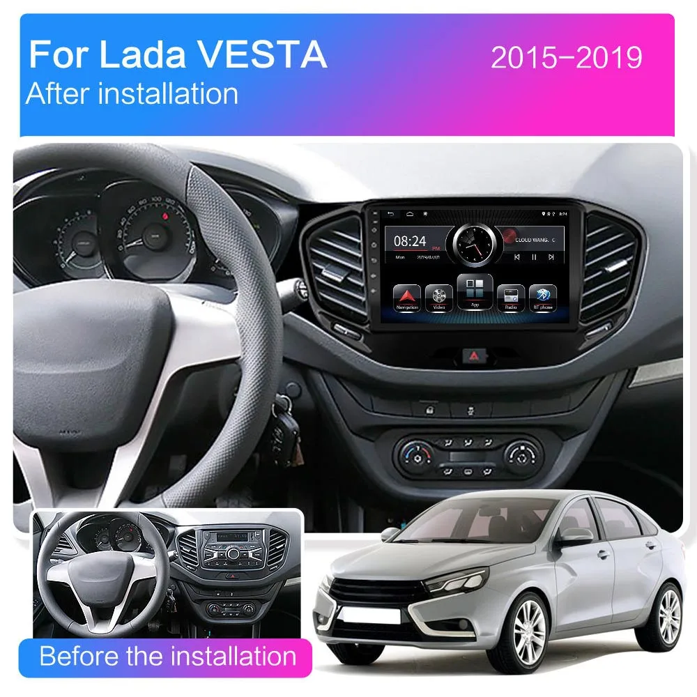 Android 9,0 автомобильный DVD мультимедийный плеер для LADA Vesta Cross Sport автомобильный Радио gps навигация 2 din 2G ram