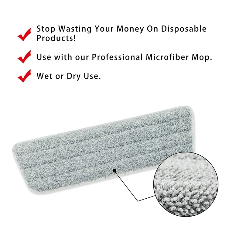 6 Pack Mop Pads Wet Dry Microfiber Mop Cleaning Pad Mop Refills Replacement Heads For Most Spray Mops And Reveal Mops 6