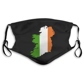 

Ireland MAP and Flag Unisex Anti-Pollution Mask Dust Mask with Filter Mask Black