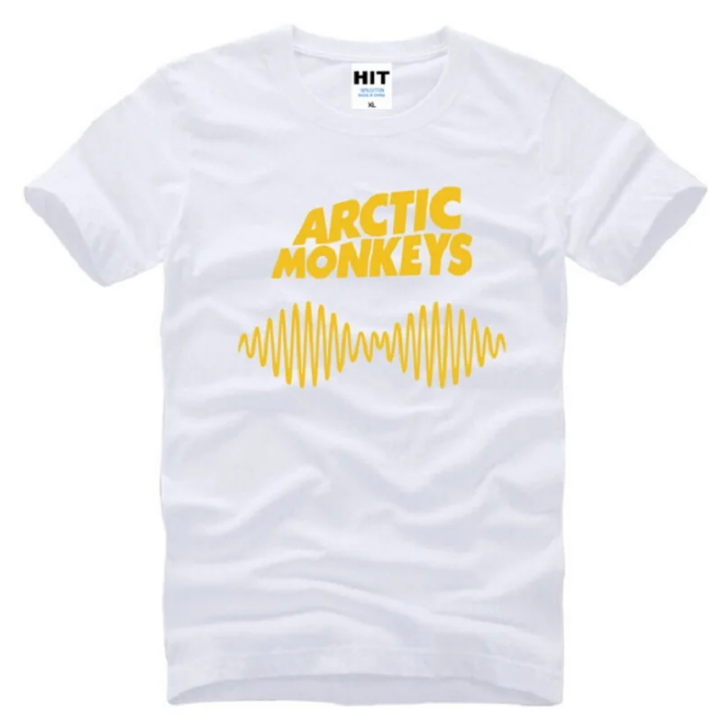 Летний стиль Харадзюку Arctic Monkeys T рубашки мужские хлопковые свободные короткий рукав Для мужчин's футболка в стиле рок Мода Мужской Хип Хоп футболки