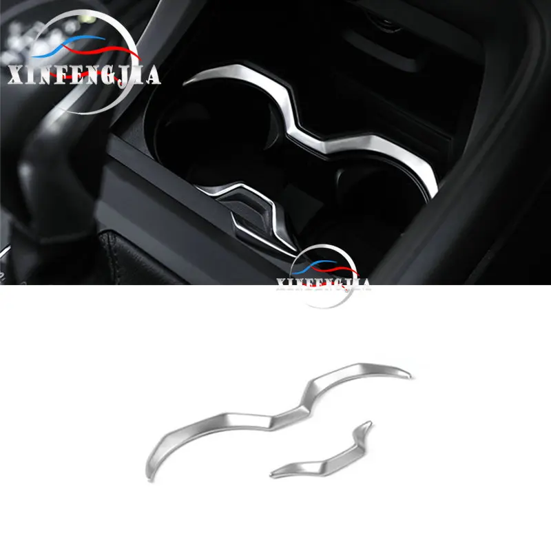 

For BMW X1 F48 16-2019 Stainless Center Cup Water Holder Stripe Frame Cover Trim