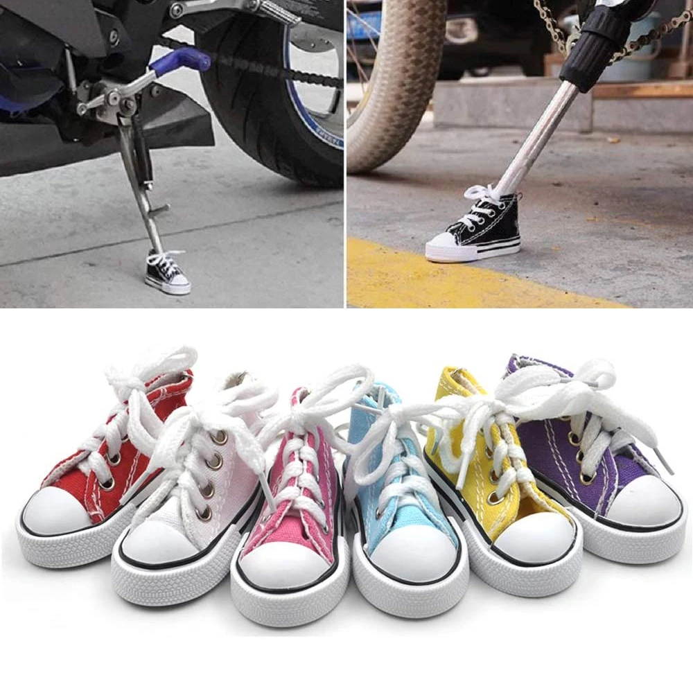 

Motorcycle Side Stand Funny Cute Mini Shoe Bicycle Foot Support Motor Bike Kickstand 7.5cm Toy Accessories