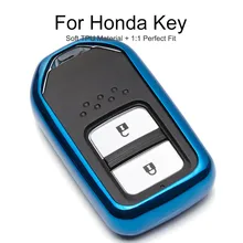 ТПУ защитный чехол для ключа автомобиля крышка для Honda Civic Insight Accord Freed Fit Pcx 125 Forza Stream брелок кольцо