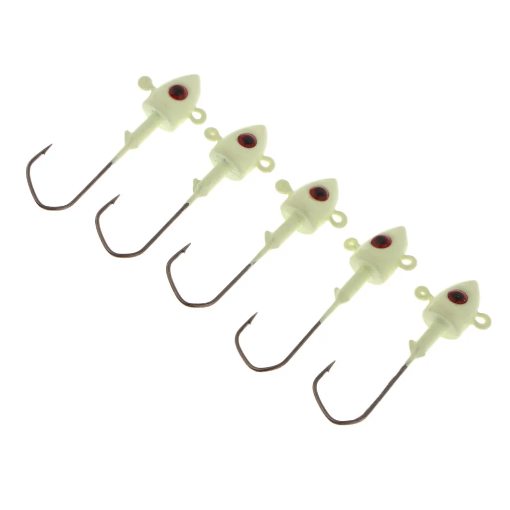 Luminous Super Sharp Fishing Hooks Jig Head Freshwater & Saltwater Fishing Baits Lures Flies Jigs Fishing Lures