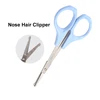 1PC Eyebrow Scissors Razor Trimmer Blades Stainless Steel Eyelash Straight Elbow Trimmer Shaver Scissors Nose Hair Clipper 5