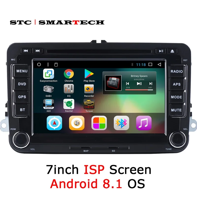 Автомобильный мультимедийный плеер SMARTECH 2din 2 Гб ОЗУ Android стерео радио система для
