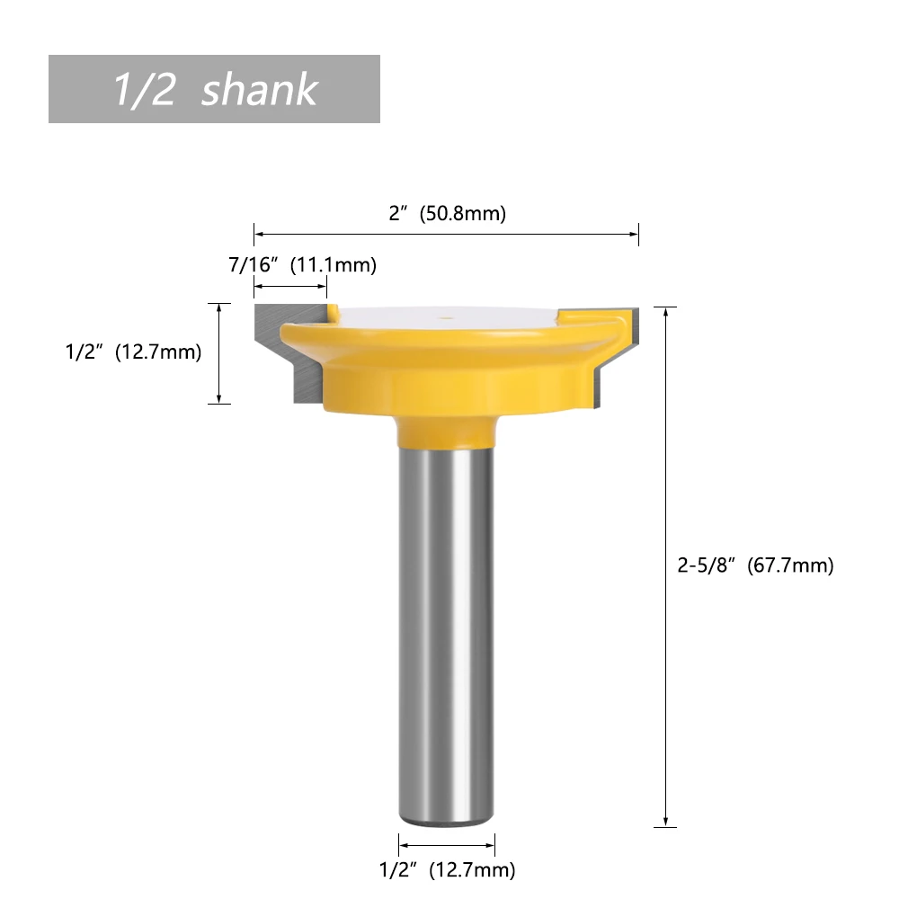 LAVIE 12mm 1/2” shank Straight Drawer Molding Router Bit Drawer Lock Tenon Knife Plug Wood Milling Cutter Door Woodworking Tool