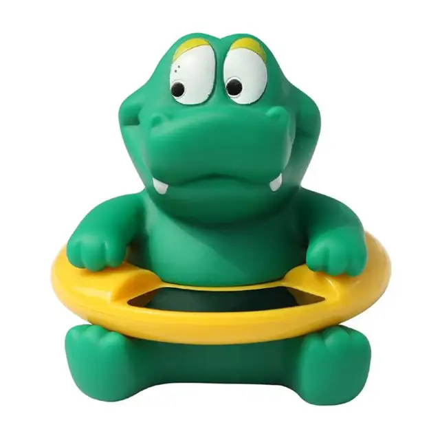 Infant Baby Temperature Water Thermometer Bear Baby Bath Thermometer Duck Dinosaur Baby Tub Toy Temperature Tester Kid Bath Toy crocodile