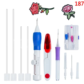 

Hot! 13pcs/set Magic DIY Embroidery Pen Set Knitting Sewing Tool Kit Punch Needle Stitching