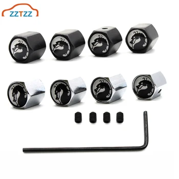 

5 Pcs/Set Car Styling Zinc Alloy Anti-theft Dragon Logo Car Tire Valve Caps Wheel Tires Tire Stem Air Cap Airtight Covers