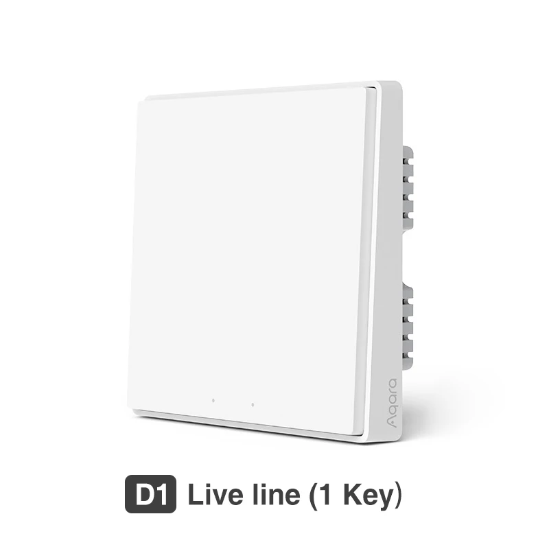 Aqara D1 Smart Switch Wireless Switch Single Fire Wire ZigBee Wireless Wall Switch Smart Home Light Control For Mihome App 