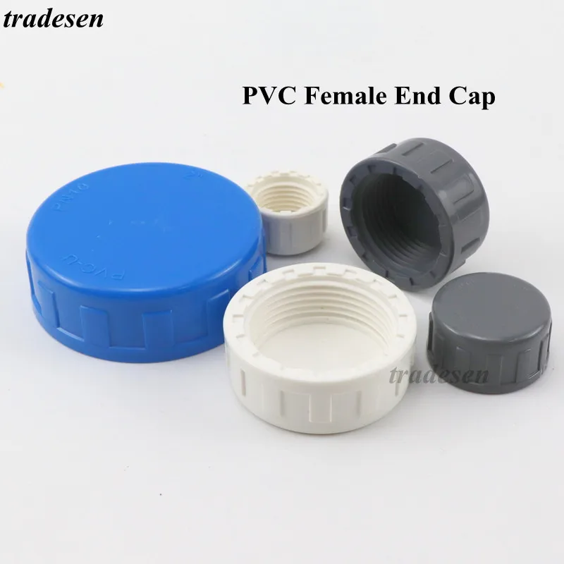PVC Female End Cap Aquarium Fish Tank Drain Cap Hand Screwed Garden Irrigation Pipe Connector Water Tube 1Pcs, hose pipe fitting,pipe fitting,water pipe fitting,pipe plug