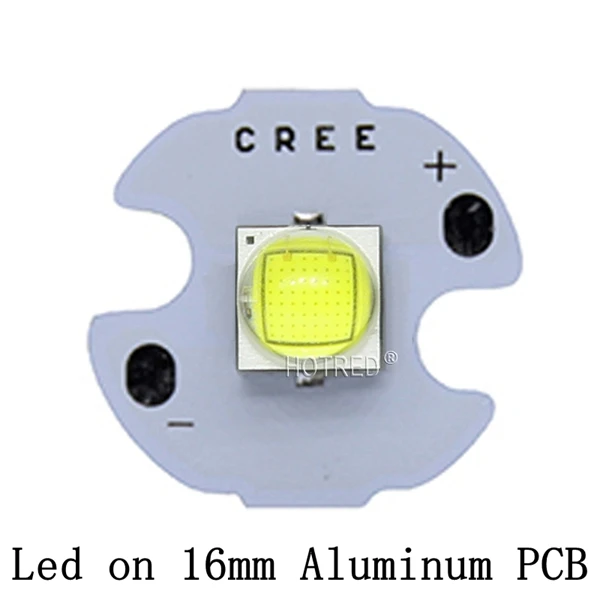 5 шт. Китай Cree XLamp XM-L2 XML2 T6 SMD5050 10 Вт Холодный белый 6500 к 80 мил высокой мощности светодиодный Диод таблеточного типа для детали для оборудования импульсного освещения лампы DIY - Испускаемый цвет: On 16mm White PCB